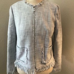 Rebecca Taylor Fringe Boucle blazer